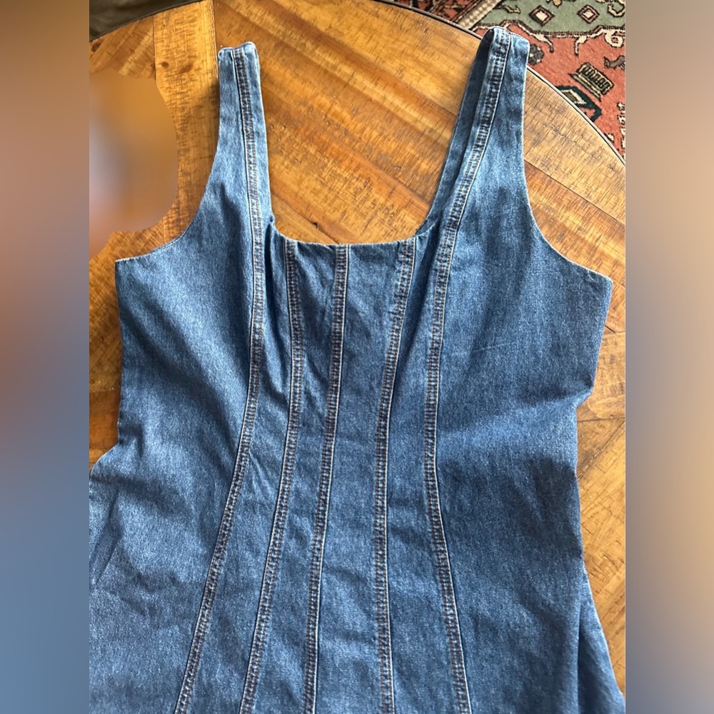 Denim Fit and Flare Dress